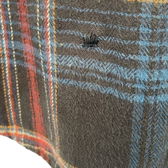 Denver Hayes Vintage Flannel Button Down Plaid Shirt With Snaps - Size Large - Picture 11 of 12